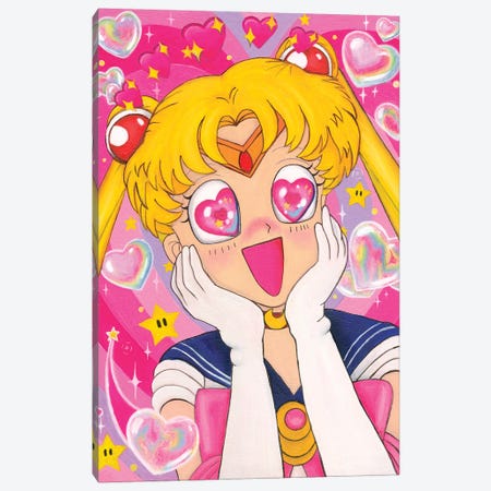Sailor Moon Canvas Print #JVV29} by Jenavieve Louie Canvas Print