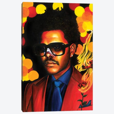 The Weeknd Canvas Print #JVV35} by Jenavieve Louie Art Print