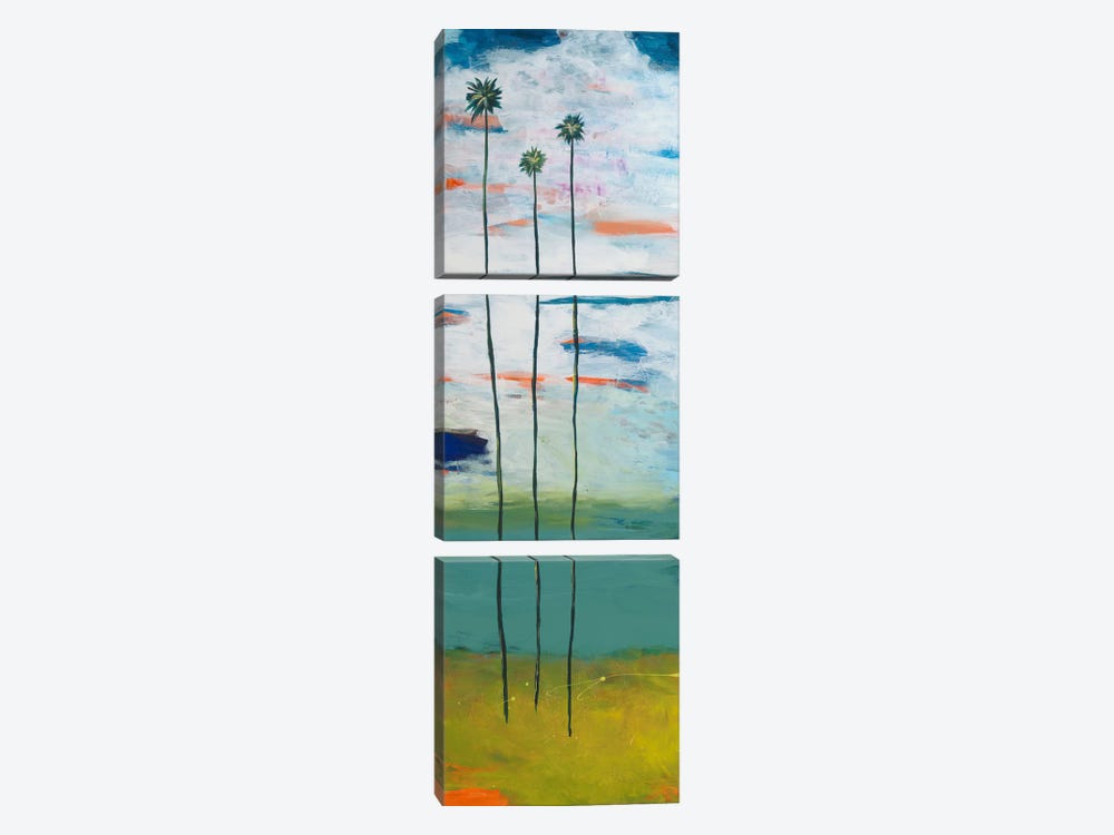Desert Palms by Jan Weiss 3-piece Canvas Wall Art