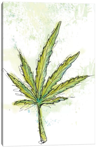 Northern Lights Canvas Art Print - Marijuana Art