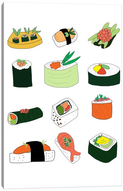 Sushi Set Canvas Art Print - Jan Weiss