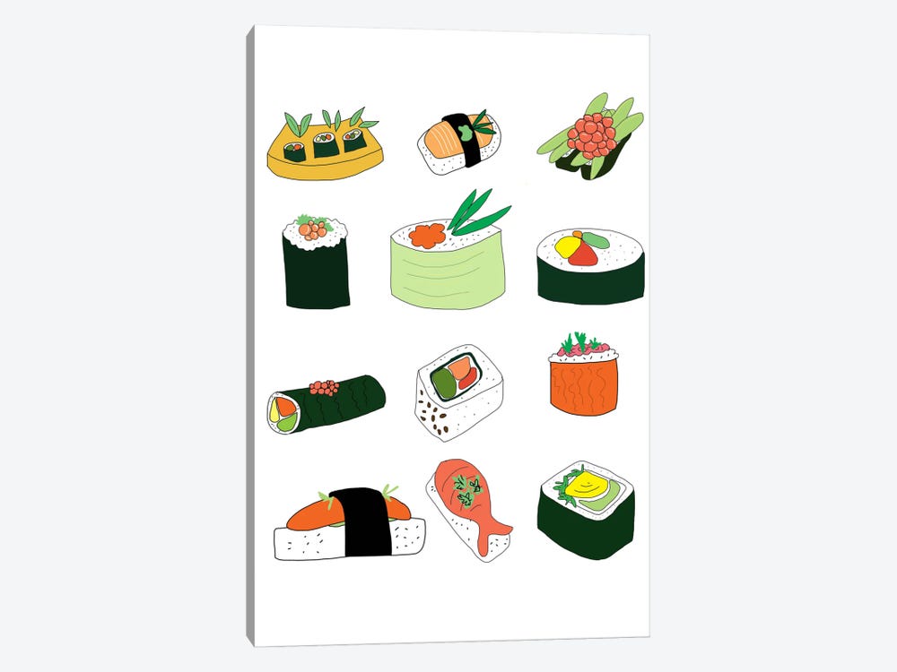 Sushi Set by Jan Weiss 1-piece Canvas Print