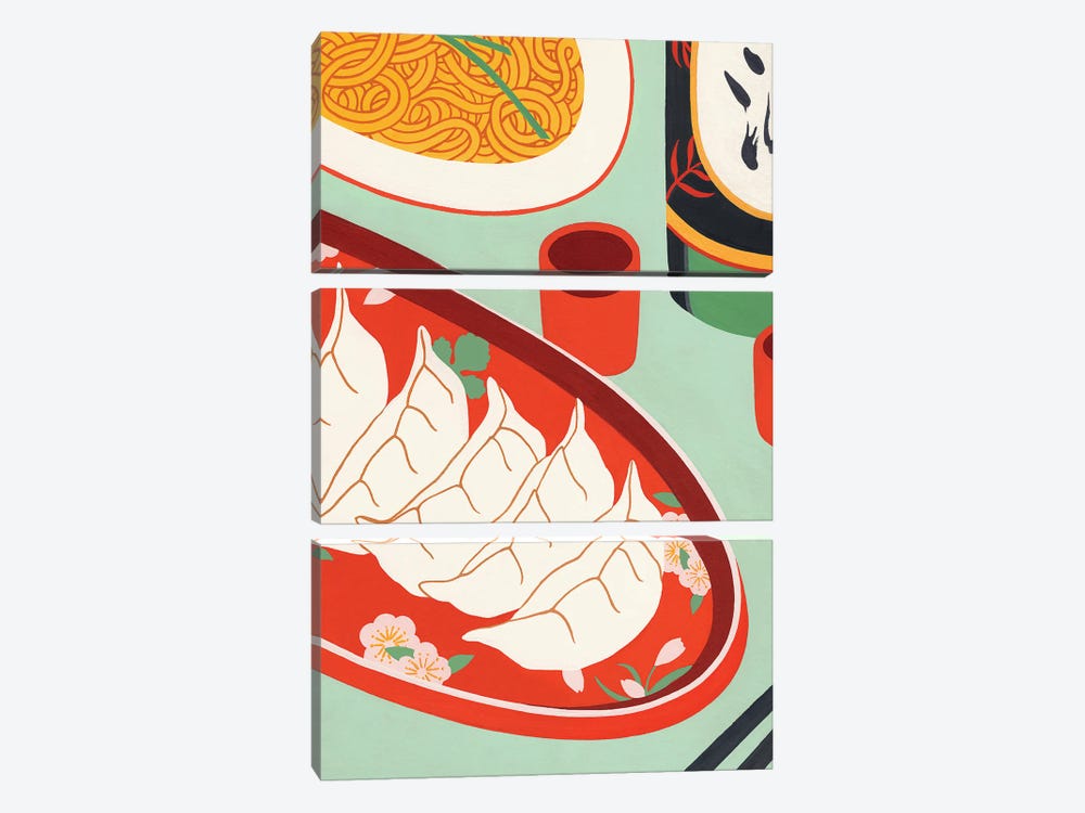 Dumplings by Jen Wang Studios 3-piece Canvas Art