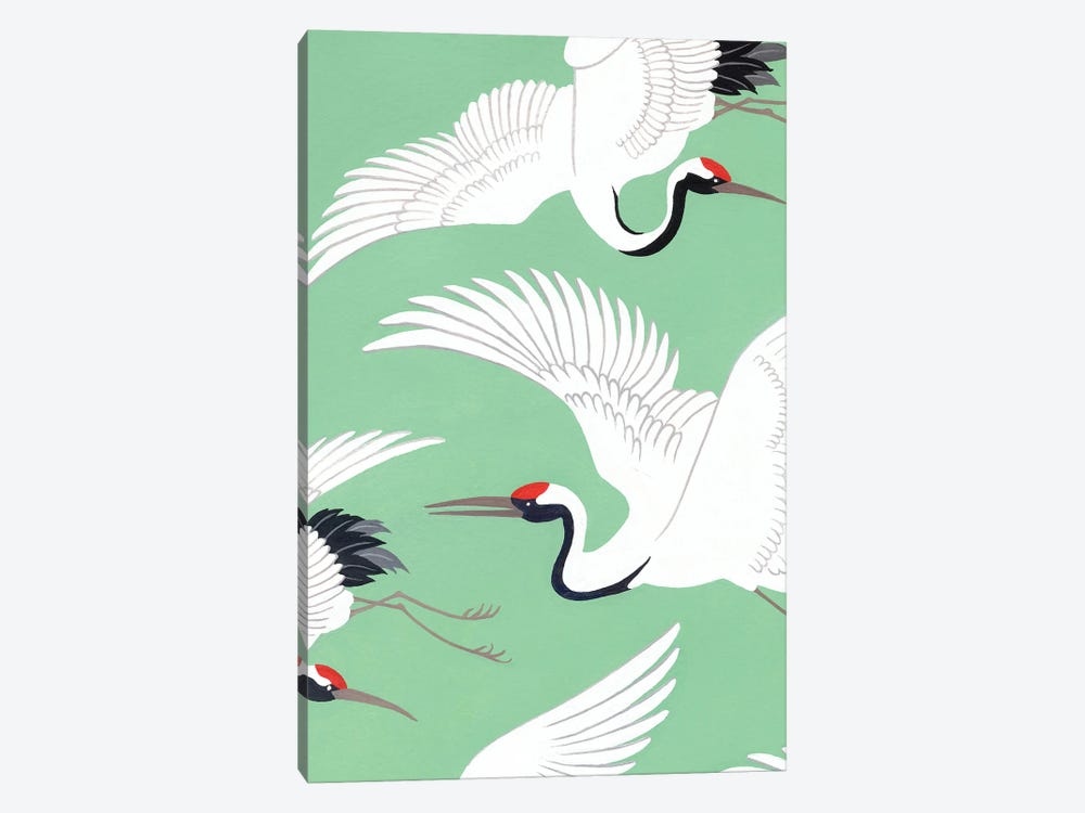Japanese Cranes by Jen Wang Studios 1-piece Art Print