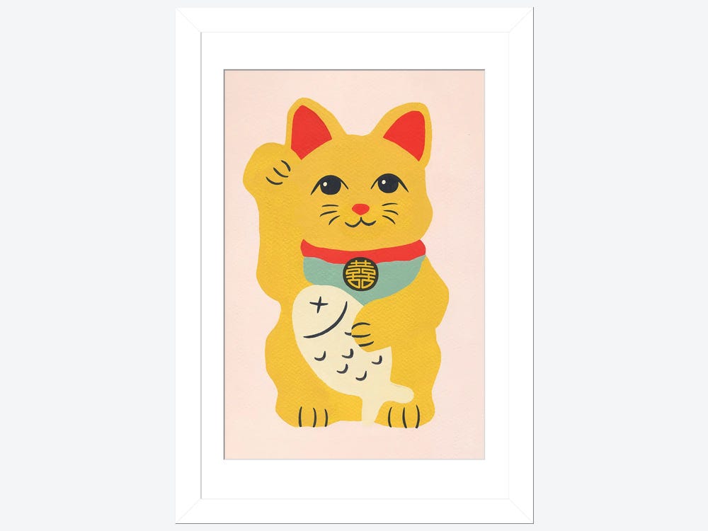 Lucky Cat Art Print by Jen Wang Studios