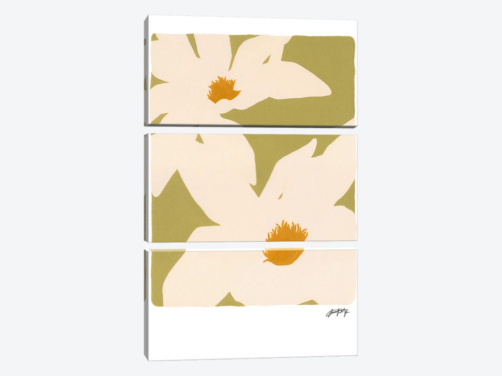 Abstract Floral II by Jen Wang Studios 3-piece Canvas Art