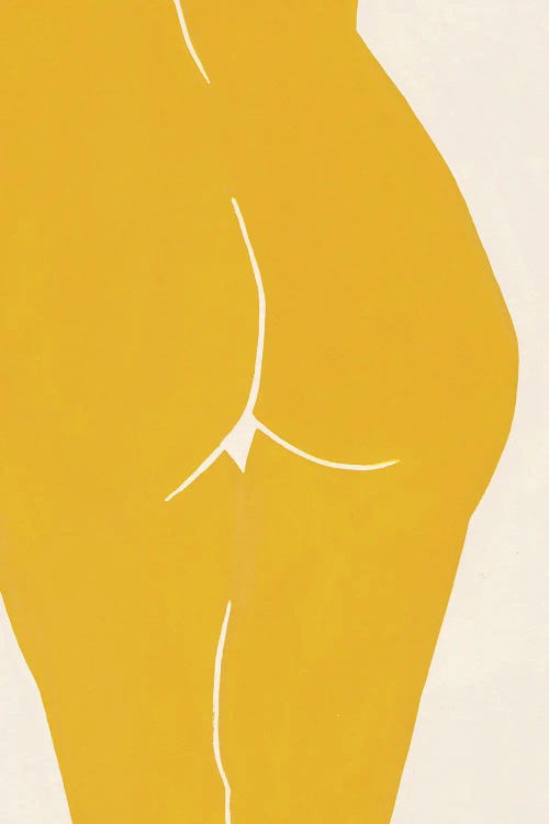 Mustard Yellow Nude Art