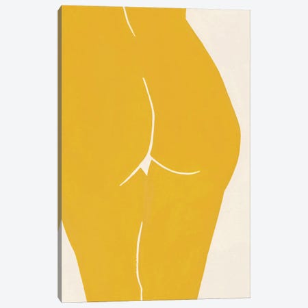 Mustard Yellow Nude Art Canvas Print #JWG20} by Jen Wang Studios Canvas Print