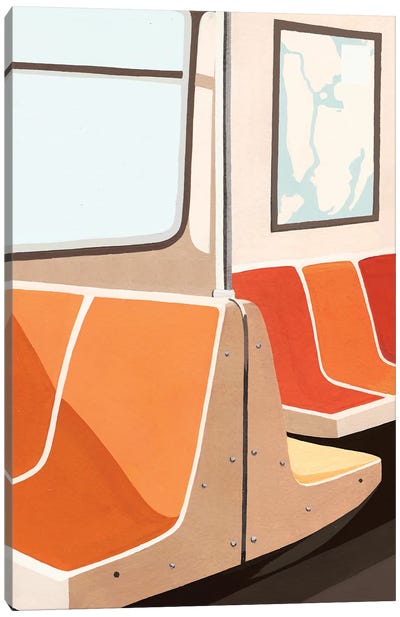 NY Subway Canvas Art Print - Jen Wang Studios