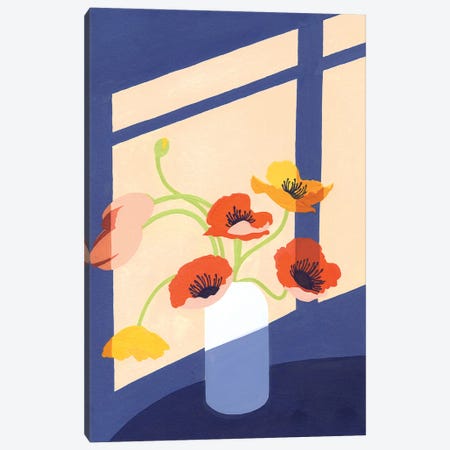 Poppies Tulips Bouquet Canvas Print #JWG24} by Jen Wang Studios Canvas Art