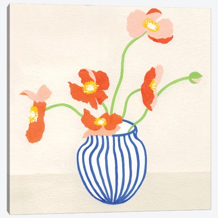 Poppies Canvas Print #JWG26} by Jen Wang Studios Canvas Art