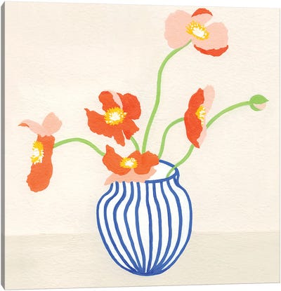 Poppies Canvas Art Print - Jen Wang Studios