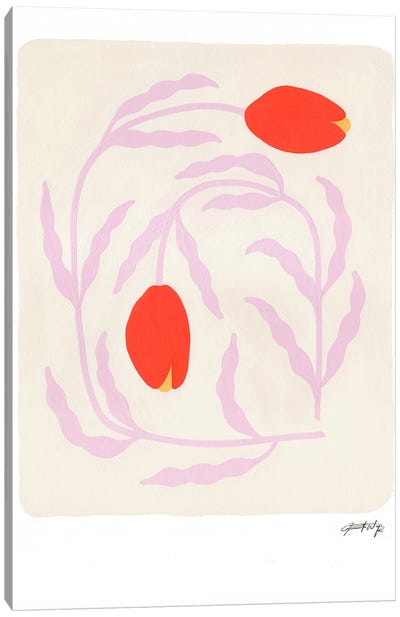 Abstract Floral III Canvas Art Print - Jen Wang Studios