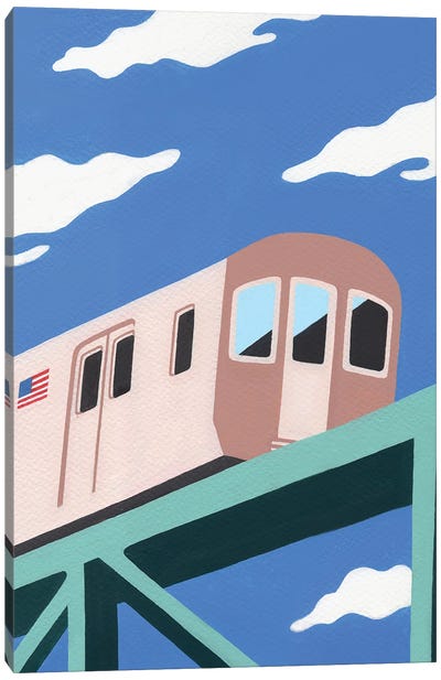 Subway Train Canvas Art Print - Jen Wang Studios
