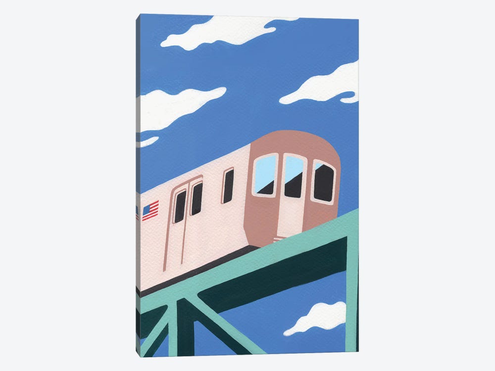 Subway Train by Jen Wang Studios 1-piece Art Print