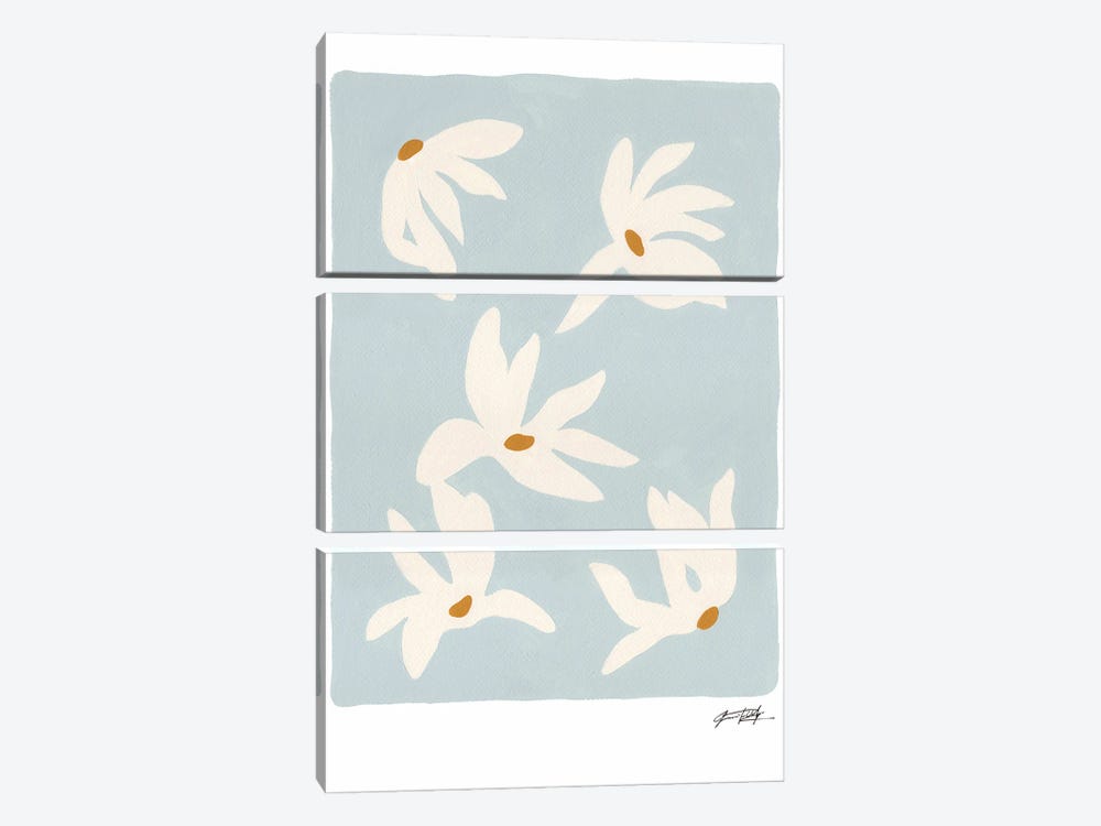 Abstract Floral I by Jen Wang Studios 3-piece Canvas Wall Art