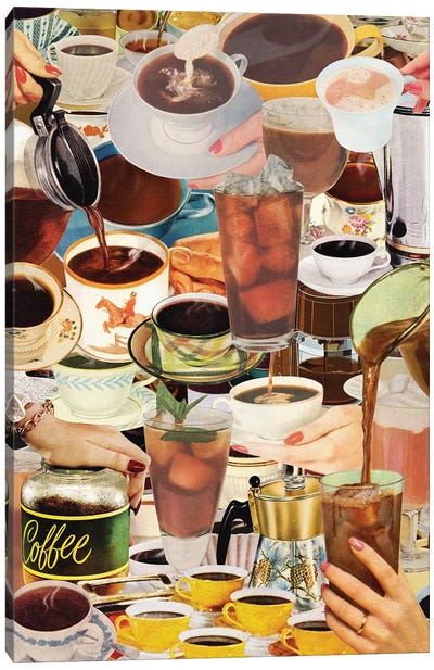 Wake Up And Smell The Coffee Canvas Art Print - Julia Walck