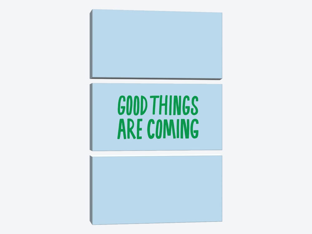 Good Things Are Coming by Julia Walck 3-piece Canvas Wall Art