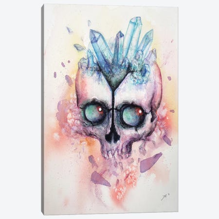 LV Flower Skull by TJ Fine Art Paper Print ( fantasy, Horror & sci-fi > Horror > Skulls art) - 24x16x.25