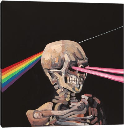 Dark Side Of The Skeleton Canvas Art Print - Jennifer Warren