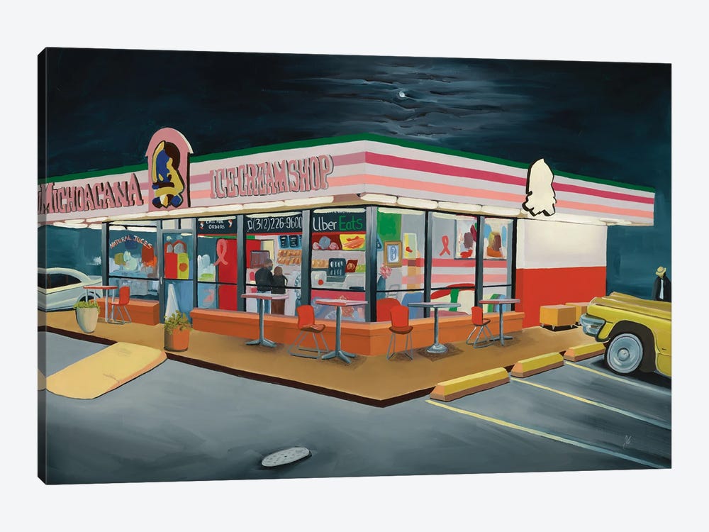 La Michoacana Ice Cream Shop by Jennifer Warren 1-piece Canvas Art Print