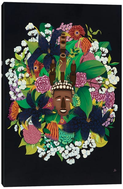 Black Lily Canvas Art Print - Jennifer Warren