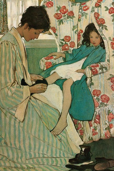 Jessie Wilcox Smith - Canvas Prints: Morning (No Text) by Jessie Wilcox Smith