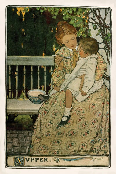 Jessie Wilcox Smith - Canvas Prints: Supper by Jessie Wilcox Smith