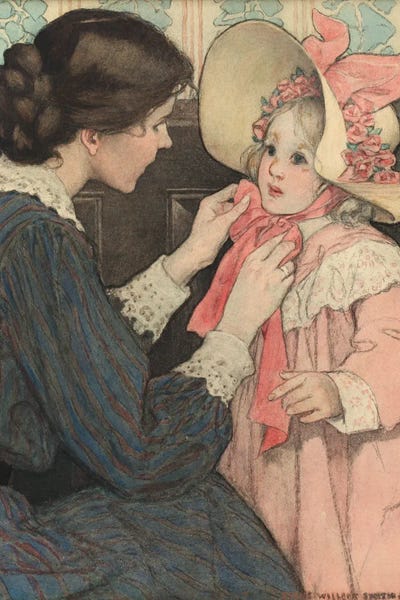 Jessie Wilcox Smith: The Pink Bonnet, 1907.Jpg by Jessie Wilcox Smith