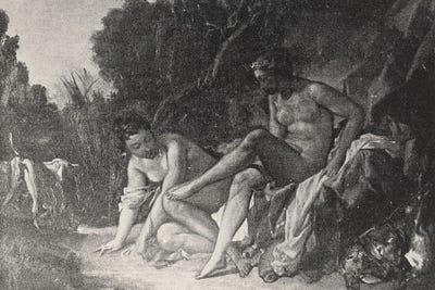 James Abbott McNeill Whistler - Steelpix Metal Wall Art: Copy After Bouchers Diane Au Bain by James Abbott McNeill Whistler