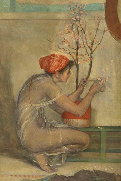 Girl With Cherry Blossom