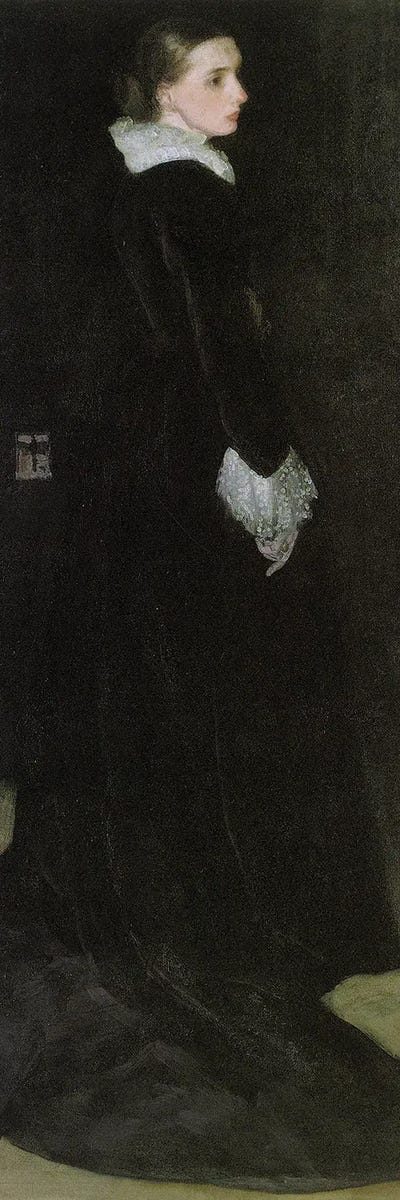 Canvas Print: Arrangement In Black, No. 2 Portrait Of Mrs Louis Huth by James Abbott McNeill Whistler - thumbnail
