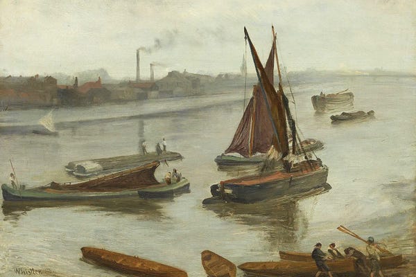 Grey And Silver Old Battersea Reach