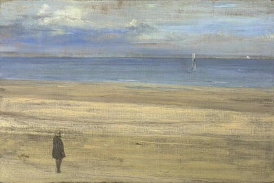 James Abbott McNeill Whistler - Steelpix Metal Wall Art: Harmony In Blue And Silver Trouville by James Abbott McNeill Whistler