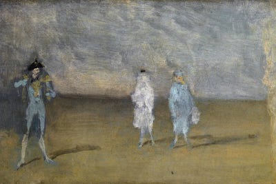 James Abbott McNeill Whistler - Steelpix Metal Wall Art: Harmony In Blue The Duet by James Abbott McNeill Whistler
