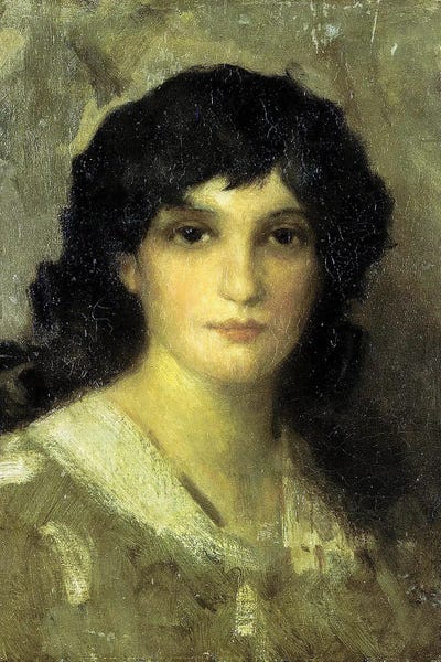 James Abbott McNeill Whistler - Steelpix Metal Wall Art: Head Of A Young Woman by James Abbott McNeill Whistler