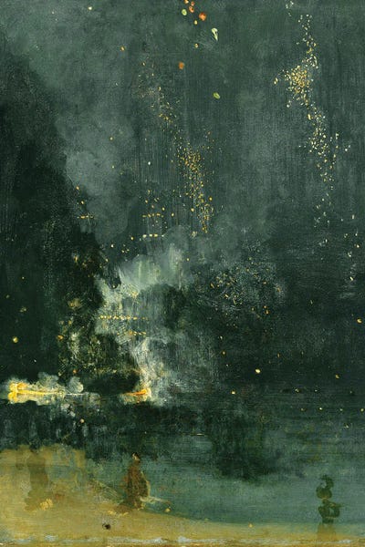 James Abbott McNeill Whistler - Steelpix Metal Wall Art: Nocturne In Black And Gold The Falling Rocket by James Abbott McNeill Whistler