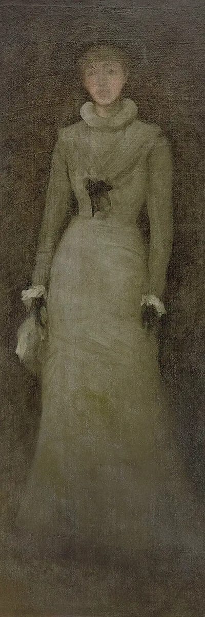 Canvas Print: Portrait Of Miss Florence Leyland by James Abbott McNeill Whistler - thumbnail