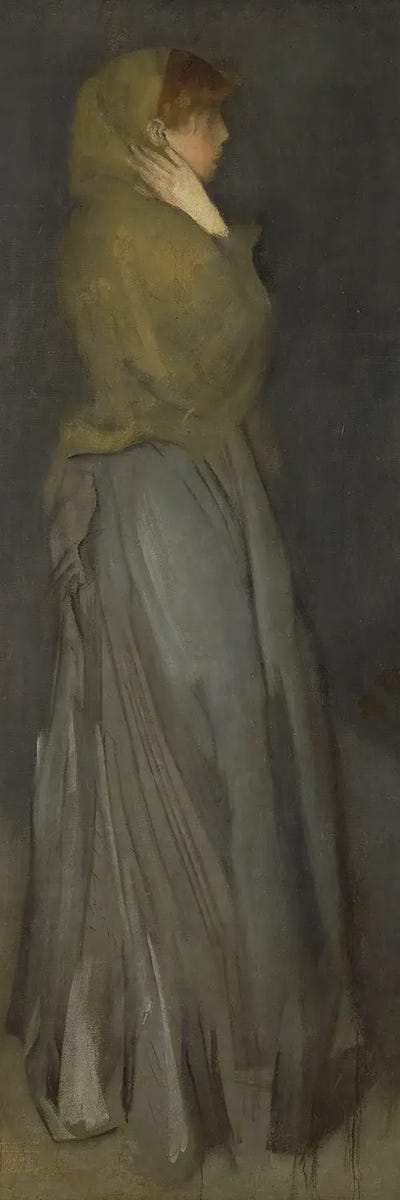 Canvas Print: Arrangement In Yellow And Grey Effie Deans by James Abbott McNeill Whistler - thumbnail