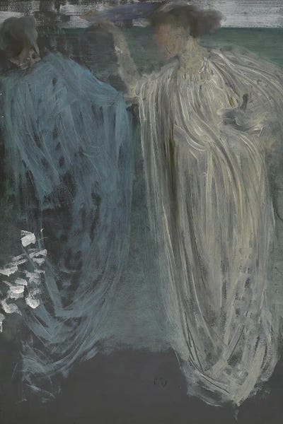 James Abbott McNeill Whistler - Steelpix Metal Wall Art: Symphony In Green And Violet by James Abbott McNeill Whistler