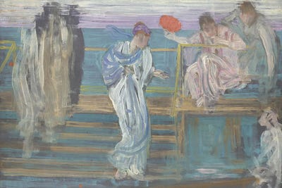 James Abbott McNeill Whistler - Steelpix Metal Wall Art: Symphony In White And Red by James Abbott McNeill Whistler