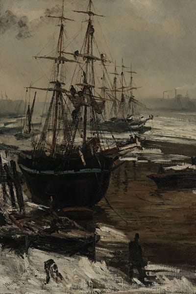 James Abbott McNeill Whistler - Steelpix Metal Wall Art: Thames In Ice, The by James Abbott McNeill Whistler