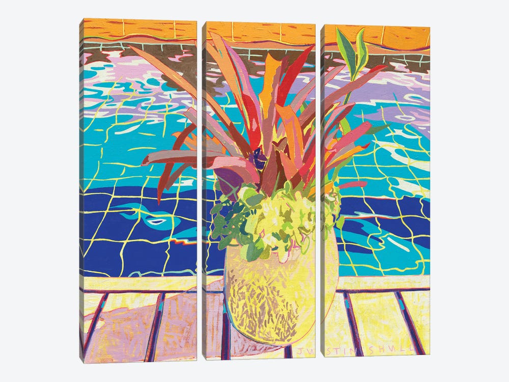 Poolside by Justin Shull 3-piece Canvas Art Print