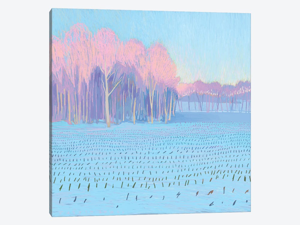 Blue Fields II by Justin Shull 1-piece Canvas Art Print