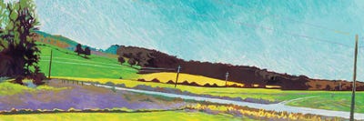 Lavender Field by Justin Shull framed canvas print