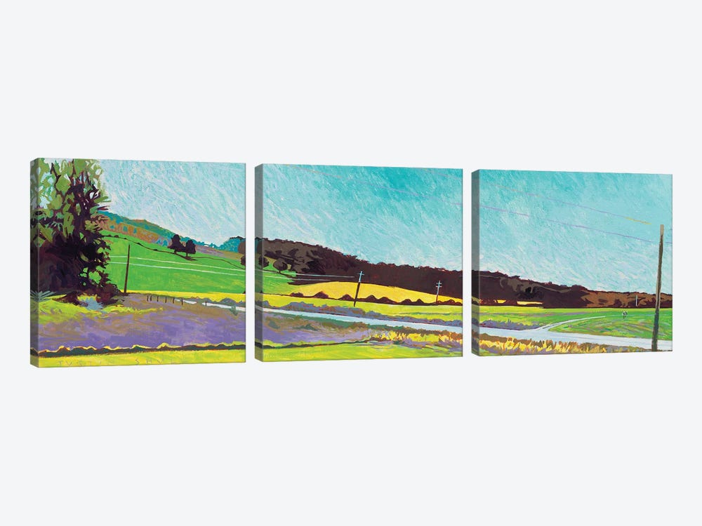 Lavender Field by Justin Shull 3-piece Canvas Wall Art