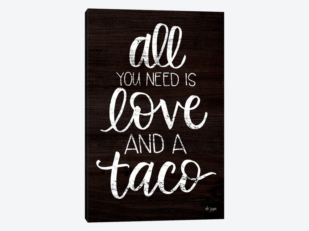 Love and a Taco 1-piece Canvas Art
