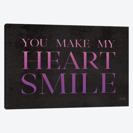 You Make My Heart Smile Canvas Print #JXN173} by Jaxn Blvd. Art Print