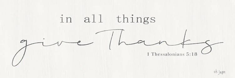 In All Things Give Thanks