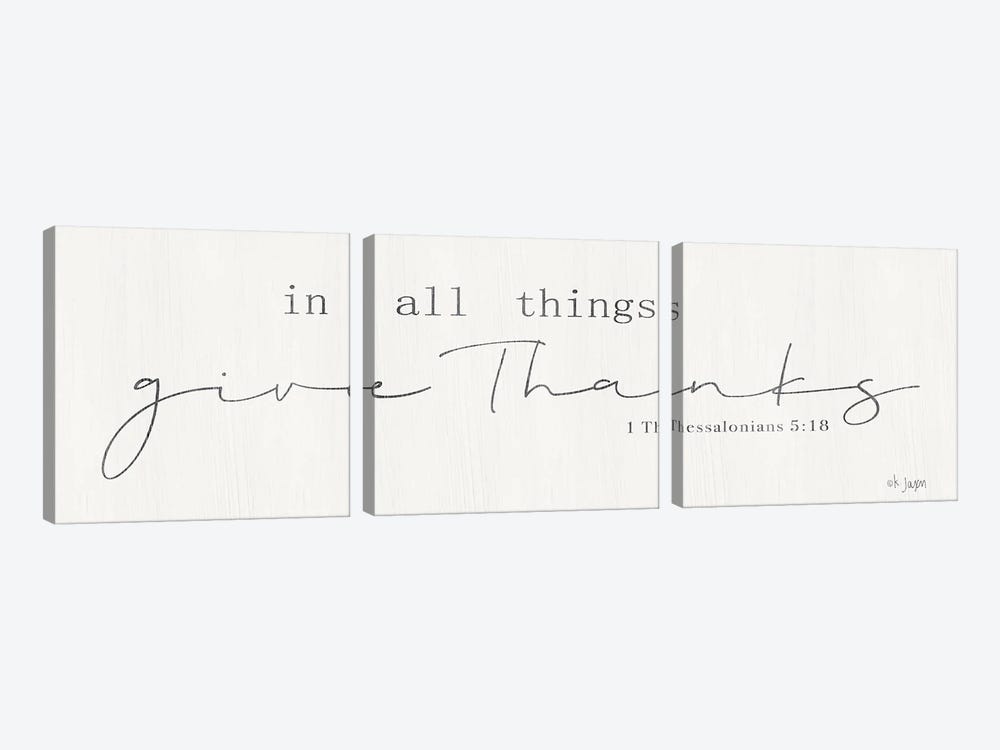 In All Things Give Thanks by Jaxn Blvd. 3-piece Canvas Print